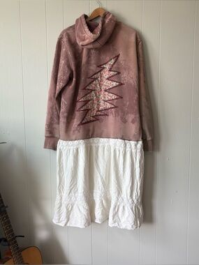 Grateful Dead Inspired Upcycled Hoodie Dress
